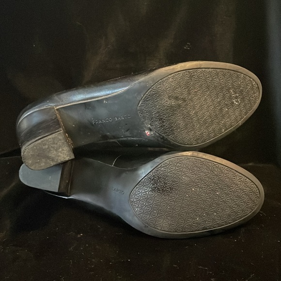 FRANCO SARTO BLACK FAUX LEATHER CHUNKY HEEL ANKLE BOOTS 🖤💋- 9 - Picture 9 of 10